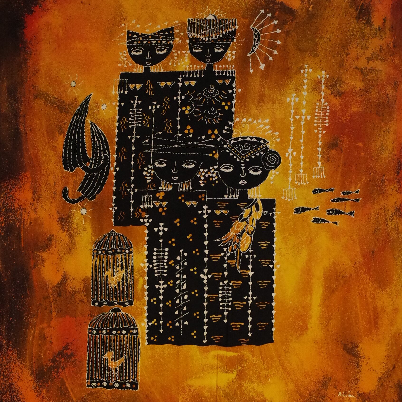 ジャワ更紗オールドバティック作家もの2