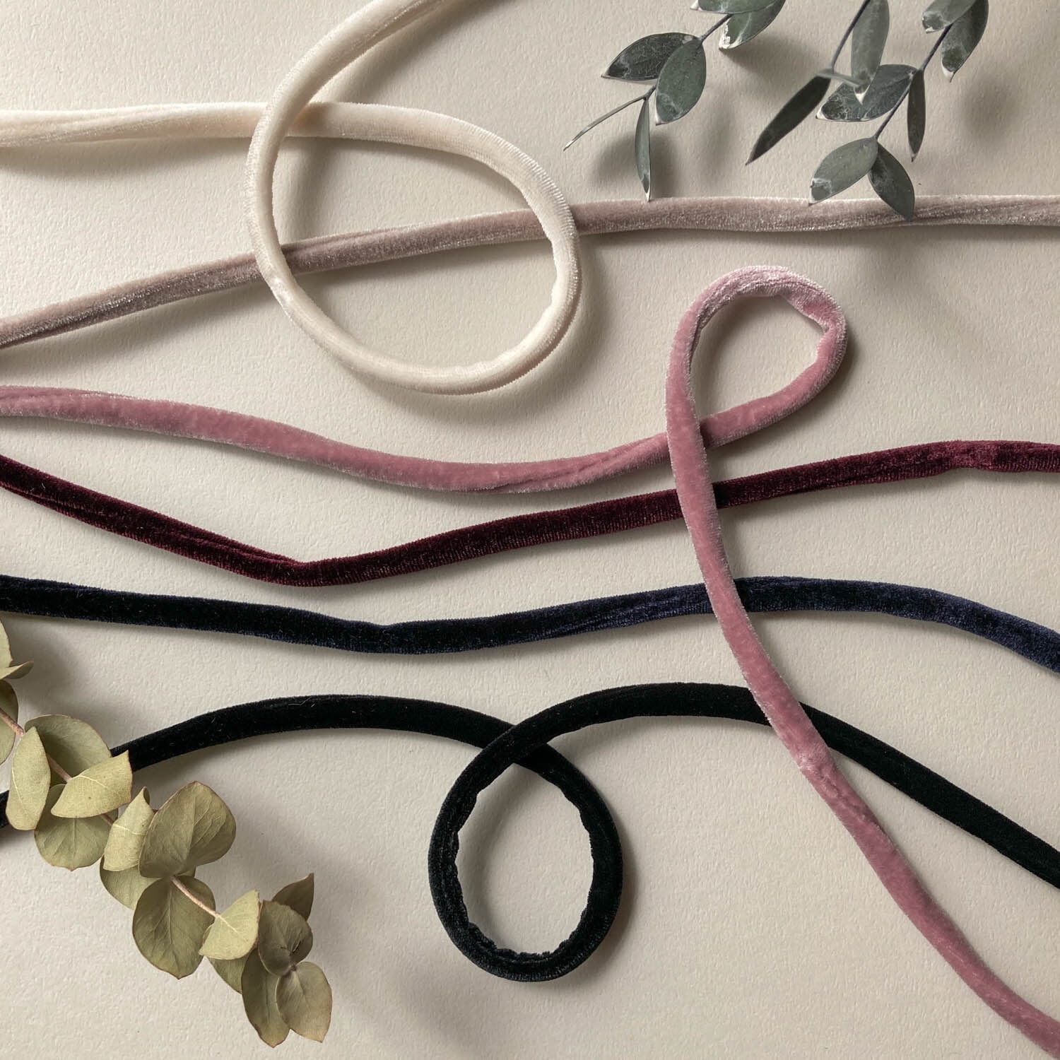 ベロア筒状ストレッチコード(50cm〜)