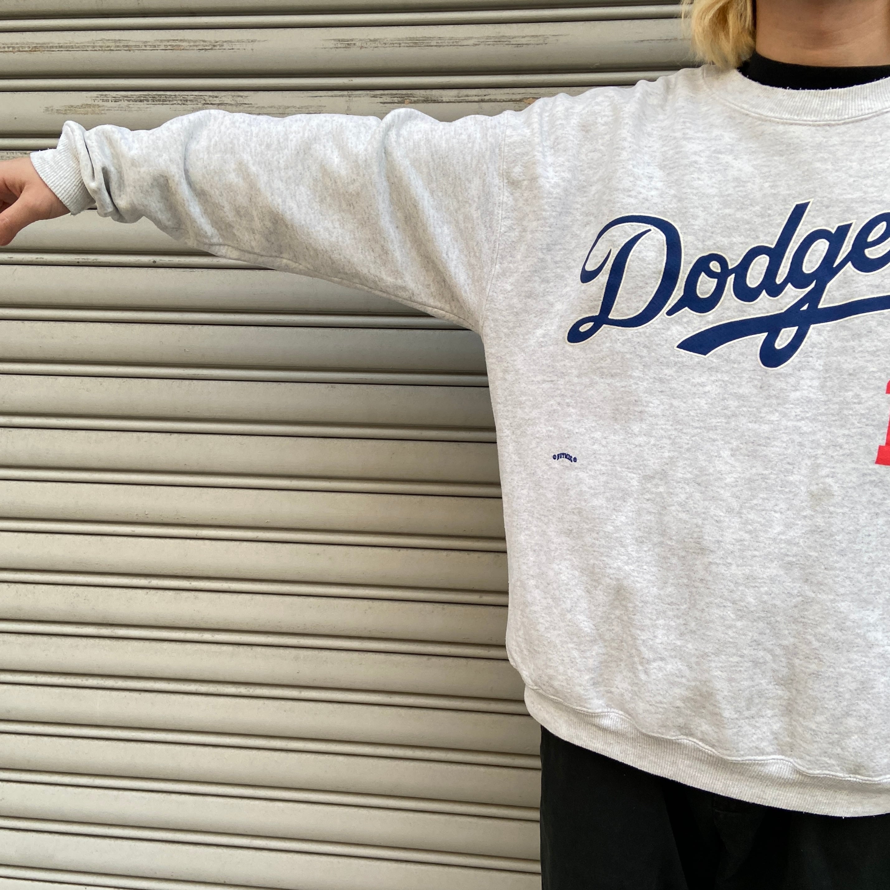 90s USA製 MLB ドジャース 野茂英雄 両面プリントスウェット L | 古着