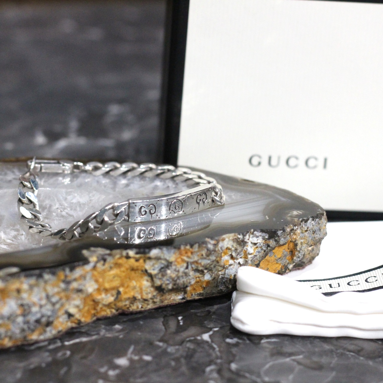 GUCCI グッチ グッチゴースト シルバーチェーンブレスレット シルバー 