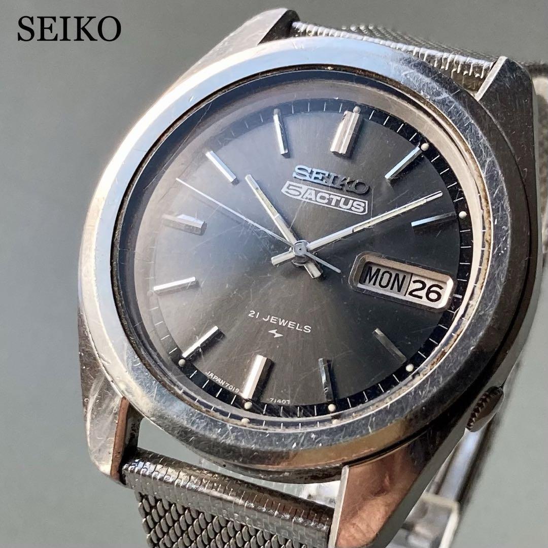 46 SEIKO セイコーファイブ時計　メンズ腕時計　自動巻き　ヴィンテージ