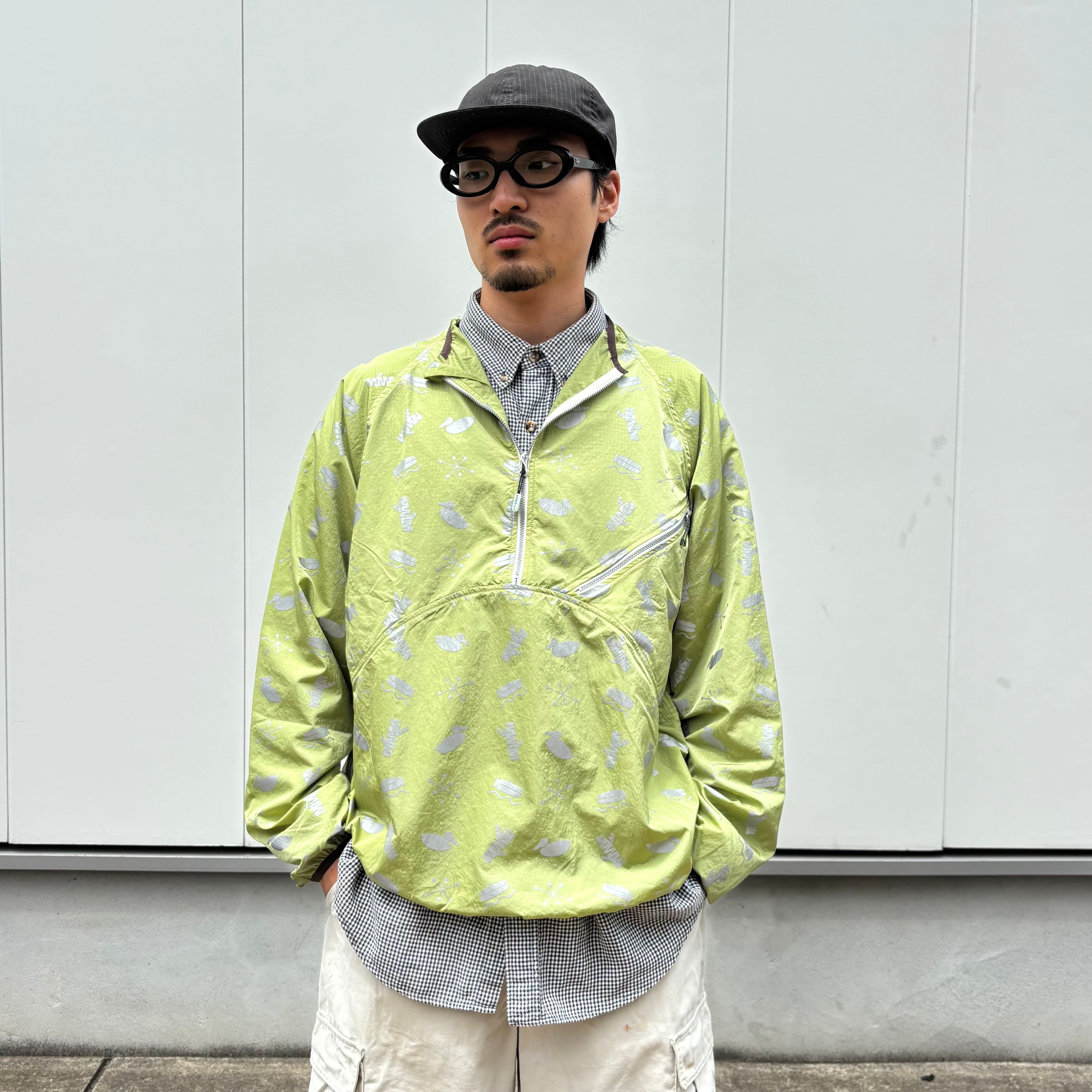 NOROLL（ノーロール） NOROLL SIGN REFLECTION PULLOVER - GREY LIME GREEN / ノーロール