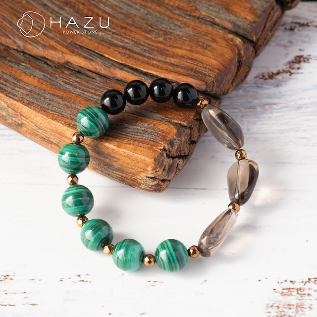 【4/4再販】悪気邪気を跳ね返すパワフル魔除け［マラカイト／スモーキークォーツ／モリオン］