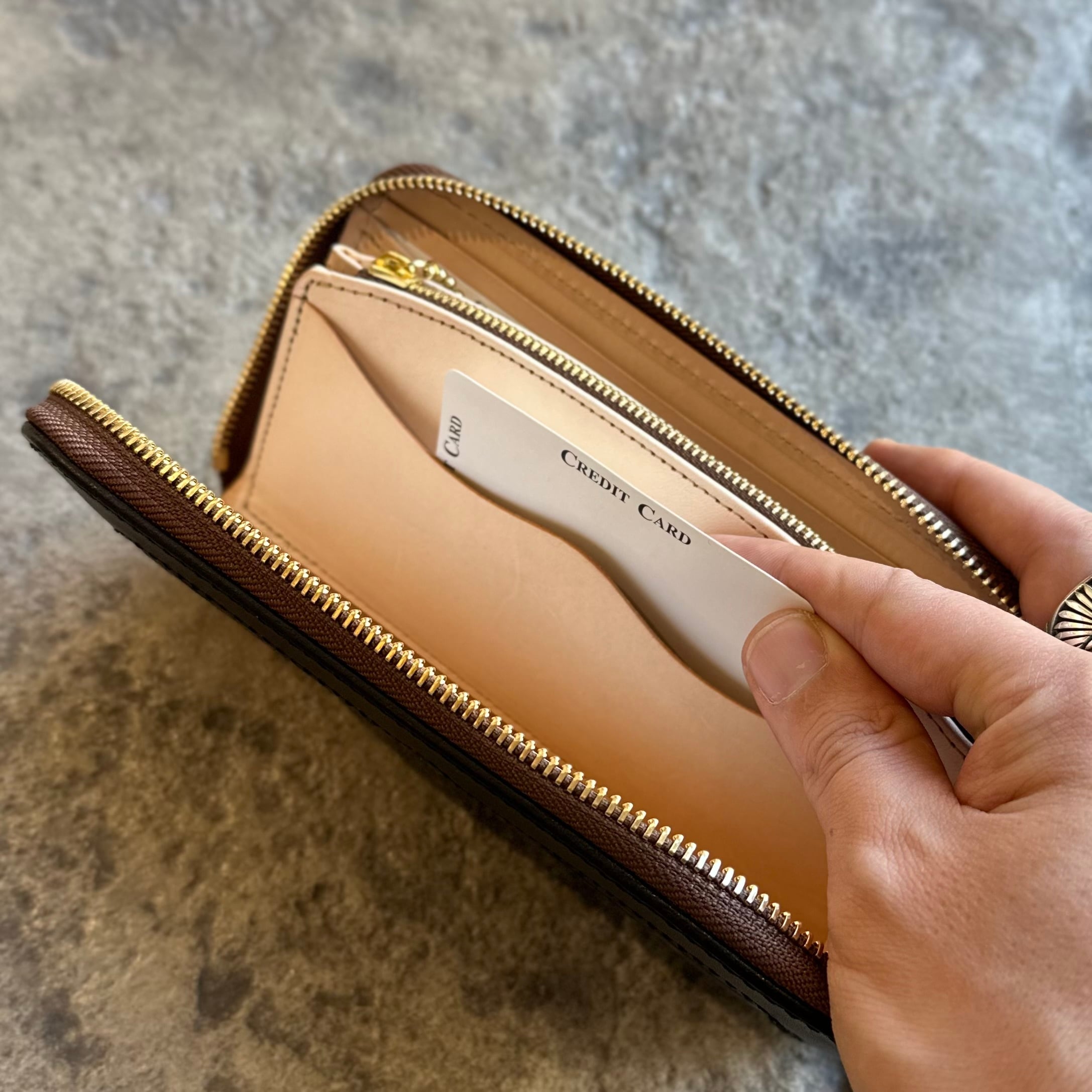 限定商品】ウォレット ラウンドジップ インレイ クロコダイル(ライト