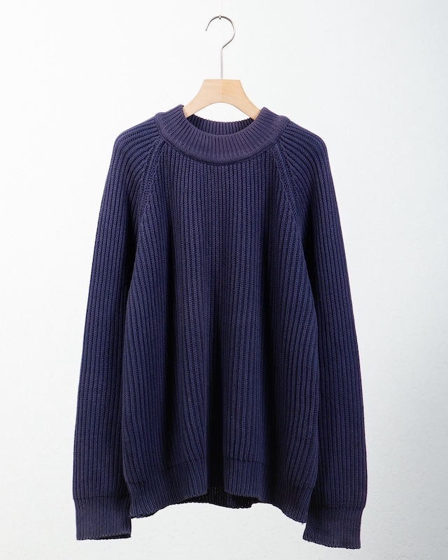 "L.L.Bean" rib stitch cotton knitted sweater /Made In USA