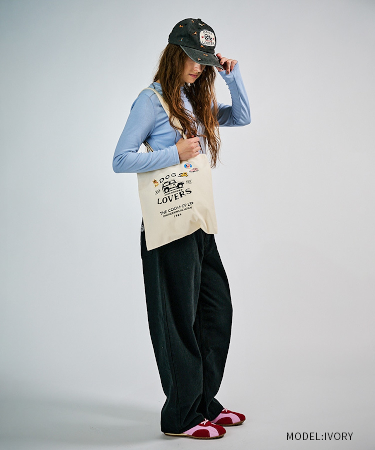 【直営限定ITEM】DOGS & LOVERS プリントトートバッグ (IVORY) CQ-48522H