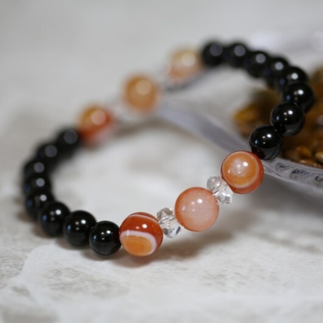 サードオニキスとブラックトルマリンの電磁波対策ブレスレット(101)