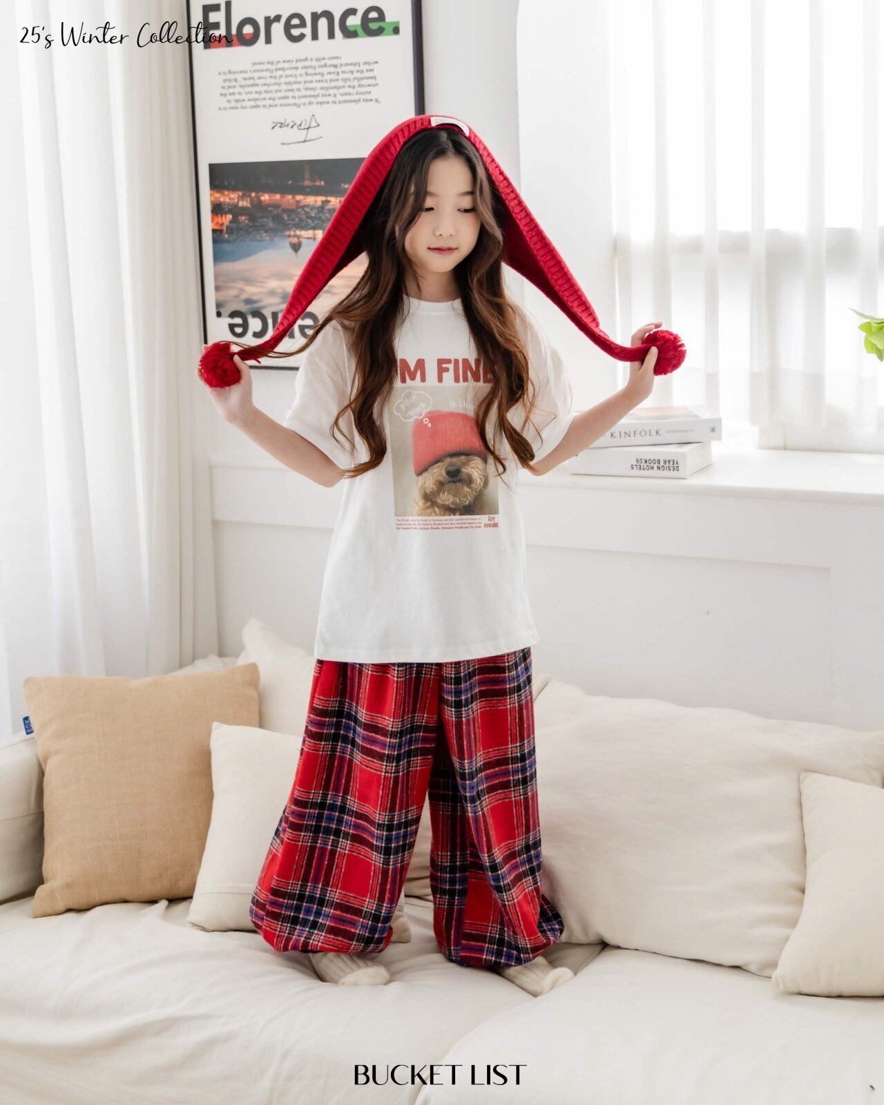 即納◆140 check ジョガーパンツ-BUCKET LIST