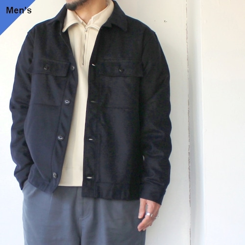 【ラスト１点】Yarmouth Oilskins ウールメルトンドライバーズジャケット The Wool Meltn Drivers Jacket 　（Navy）