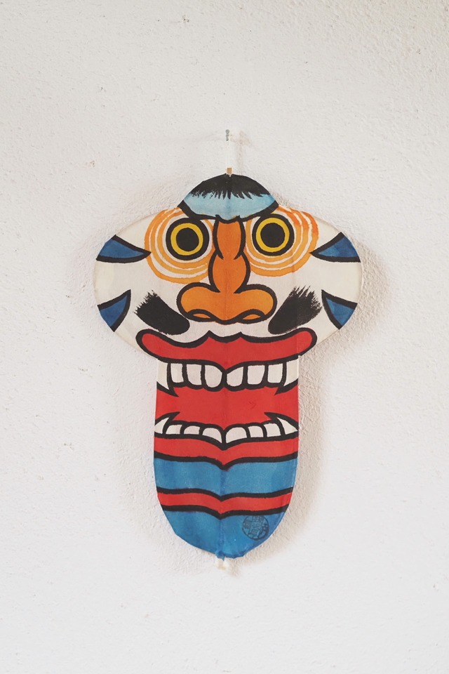 青おに凧【ミニサイズ 16×23cm】孫次凧