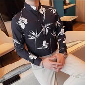 long sleeve printed shirt tops 00297