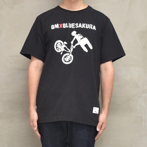 BMX×BLUE SAKURA BASIC T-SHIRT 02 / BLACK