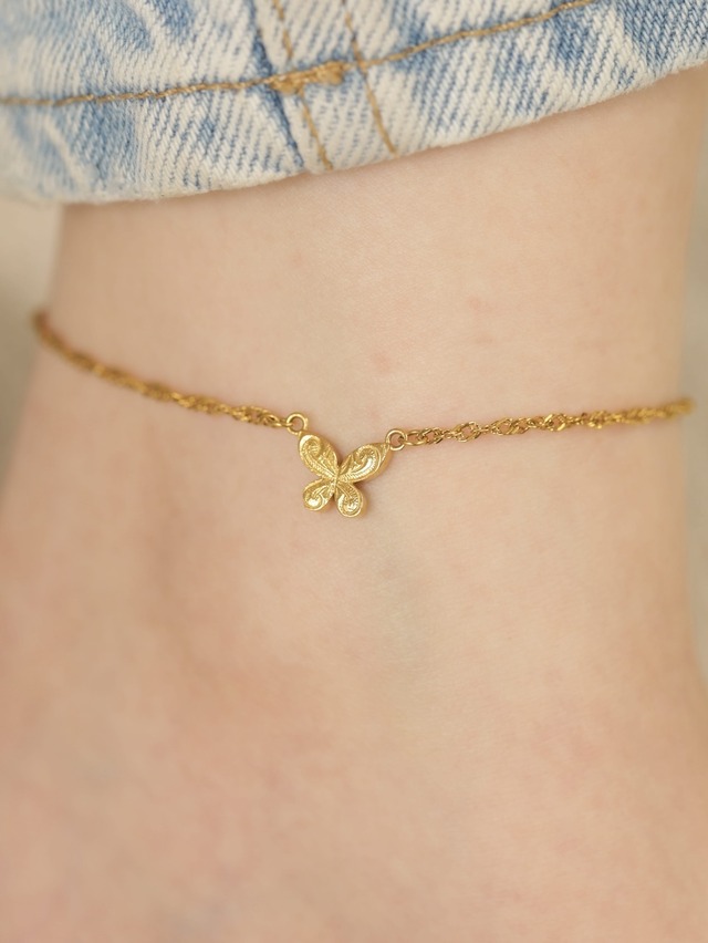 【 screw 】 316L pulelehua anklet  #a22