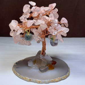 限定品・りんごがなるローズクォーツ天然石ツリー