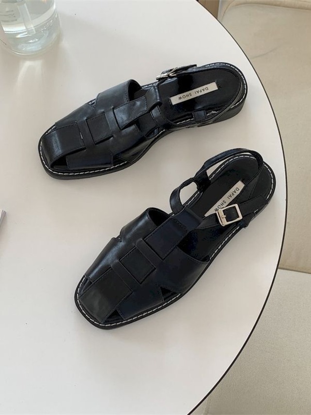 summer back-strap flat gurkha-sandals 3color【NINE6106】
