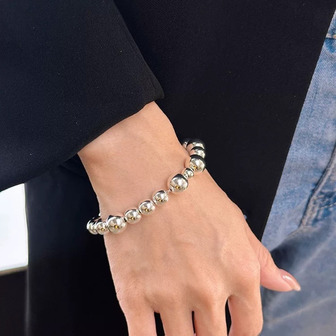 S925 Metal ball bracelet (B167)