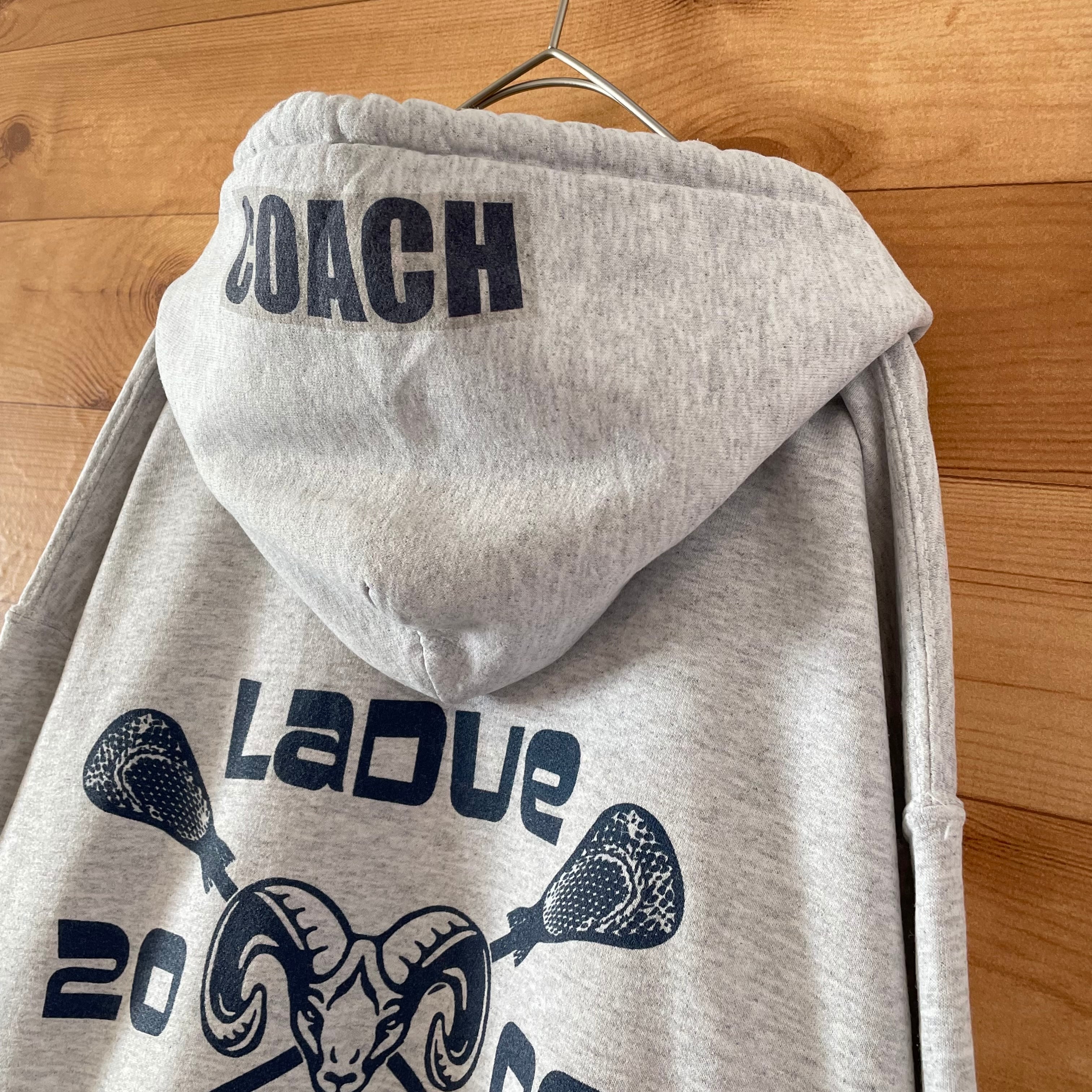 GILDAN】高校 ラクロス バックプリント パーカー ロゴ スウェット プル