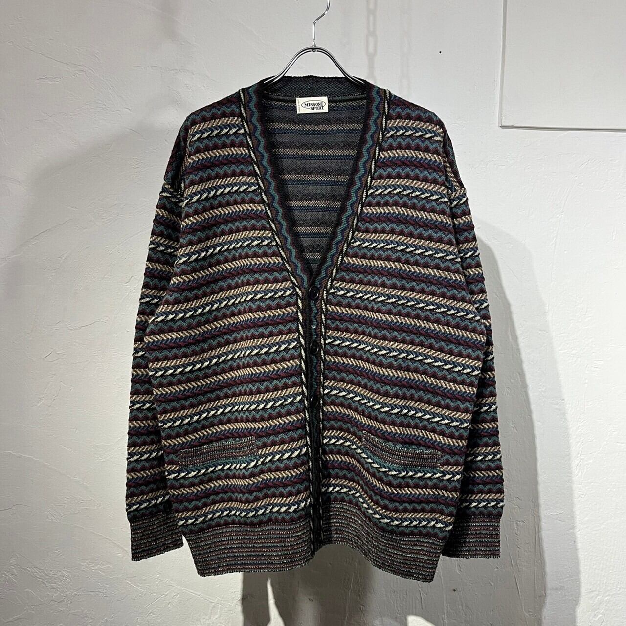 OLD MISSONI "Put together Pattern" Knit Cardigan