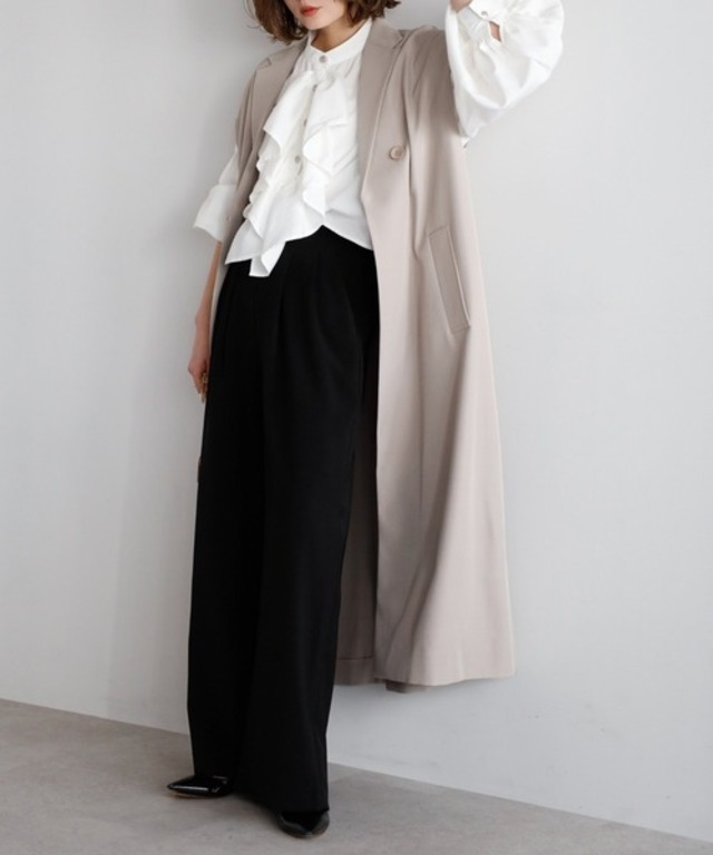 ジャケットライクロングテーラードベスト