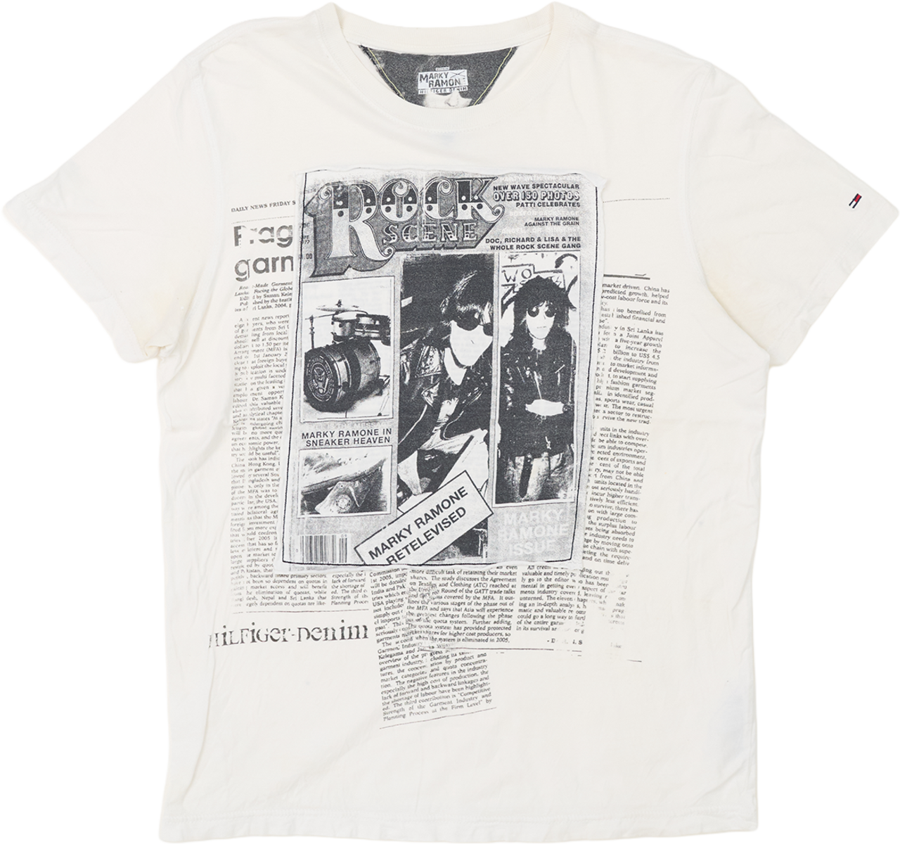 古着 MARKY RAMONE HILFIGER DENIM ROCK SCENE COLLAB T / マーキー・ラモーン ヒルフィガーデニム ロックシーン コラボ Tシャツ