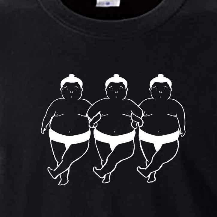 ３人相撲 / Tシャツ / すずきたまみ /  -BLACK / SUMI / NAVY-