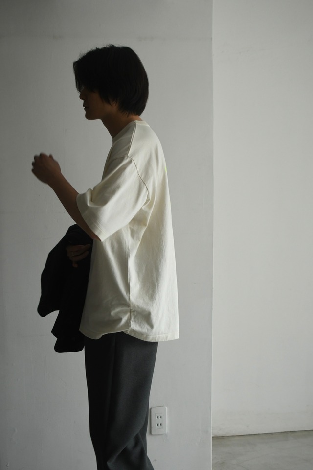 W-W 88/12 Print Tee WIDE (Ivory × Yellow-PT)
