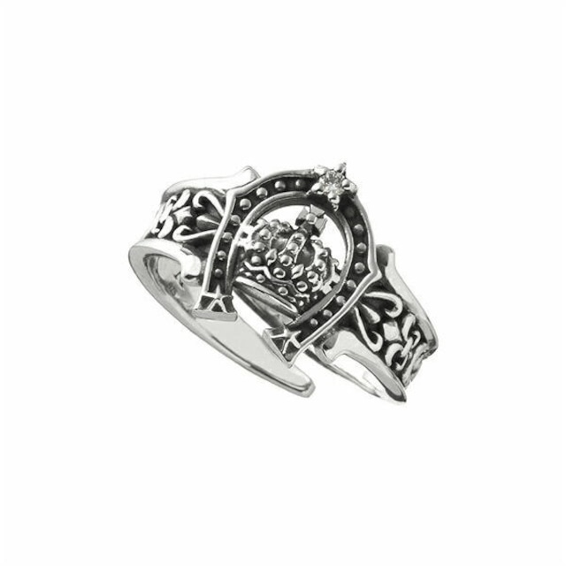 クラウンホースシューリング シルバーリング AKR0030 Crown horseshoe ring silver ring　 シルバーアクセサリー  Silver jewelry