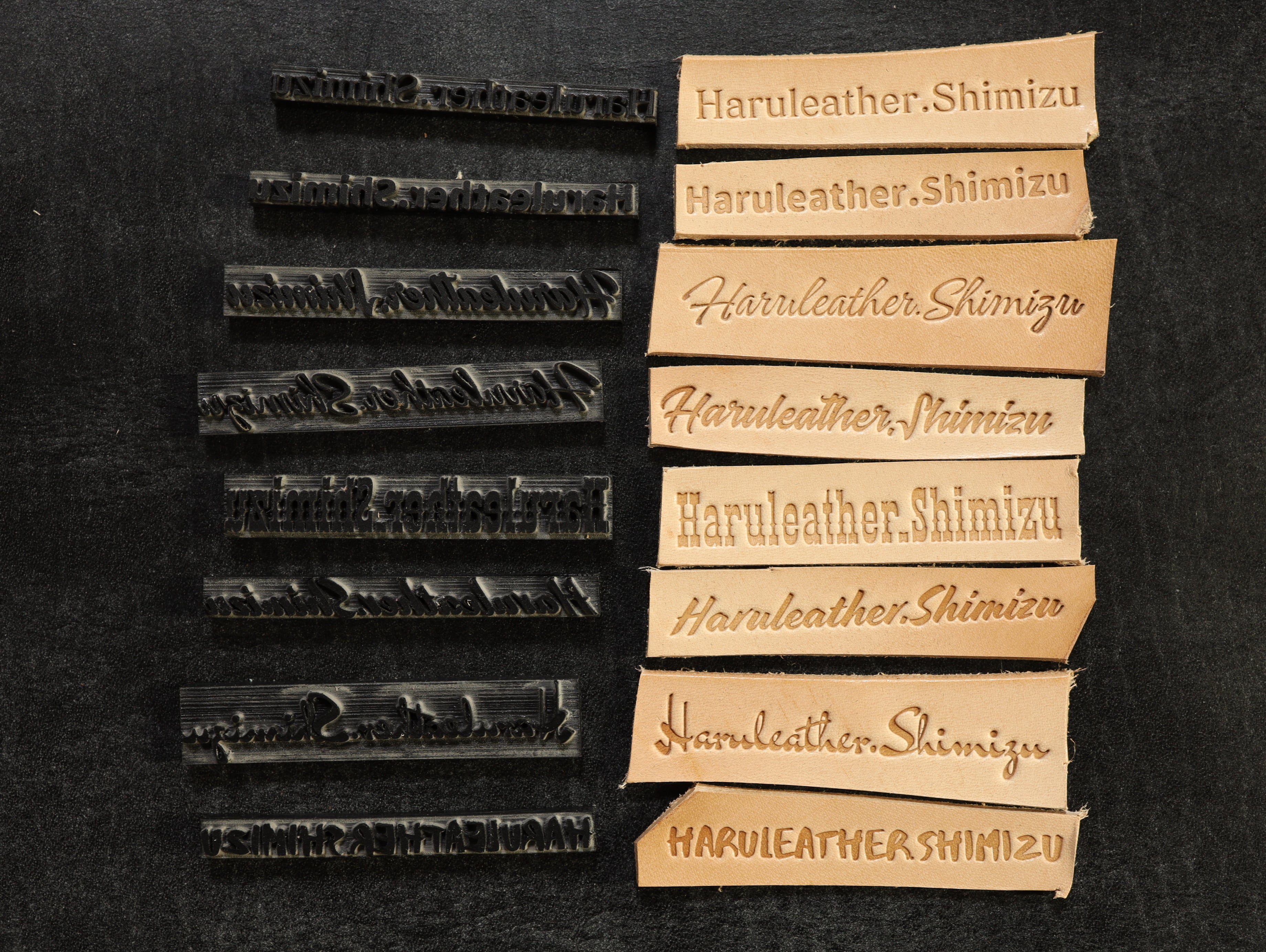 激安!!【アクリルネーム刻印制作】フォントとサイズも選べる　レザークラフト用