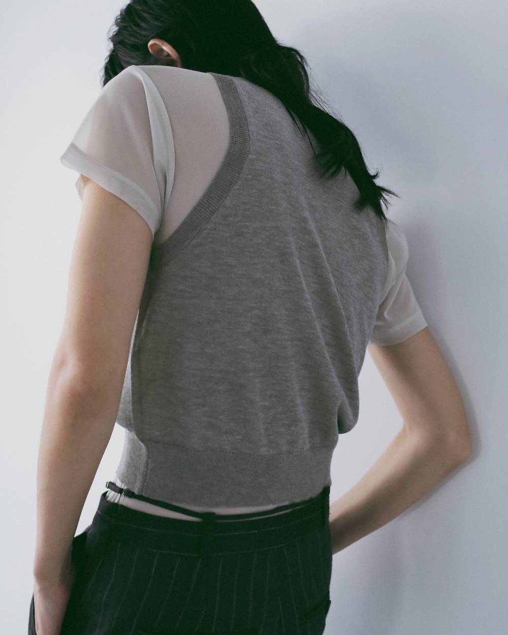 anuke(アンヌーク) Highgauge Sheer Tanktop | サウスオレンジ｜メンズ