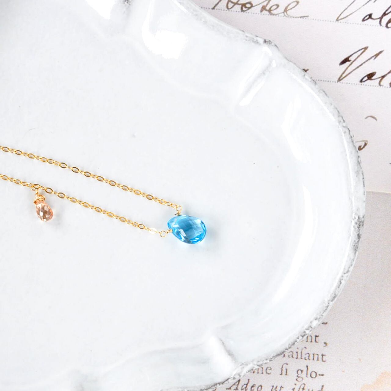 夏のネックレス・スイスブルートパーズネックレス | mumujewelry