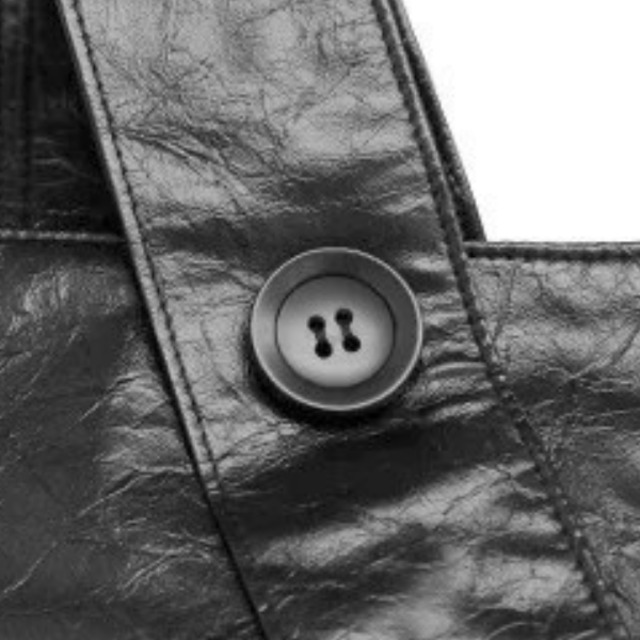 Asymmetric strap leather onepiece C1283