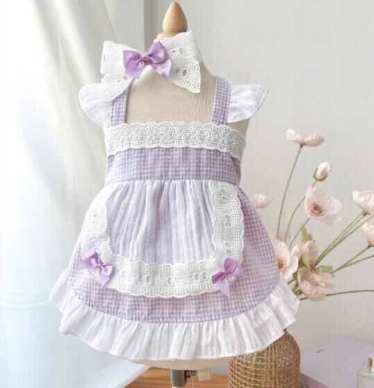 《予約》3101406 パープルエプロンワンピース