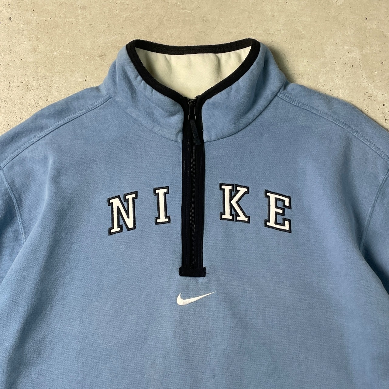 90〜00年代 NIKE TEAM ナイキ スウェットシャツ ハーフジップ メンズL 