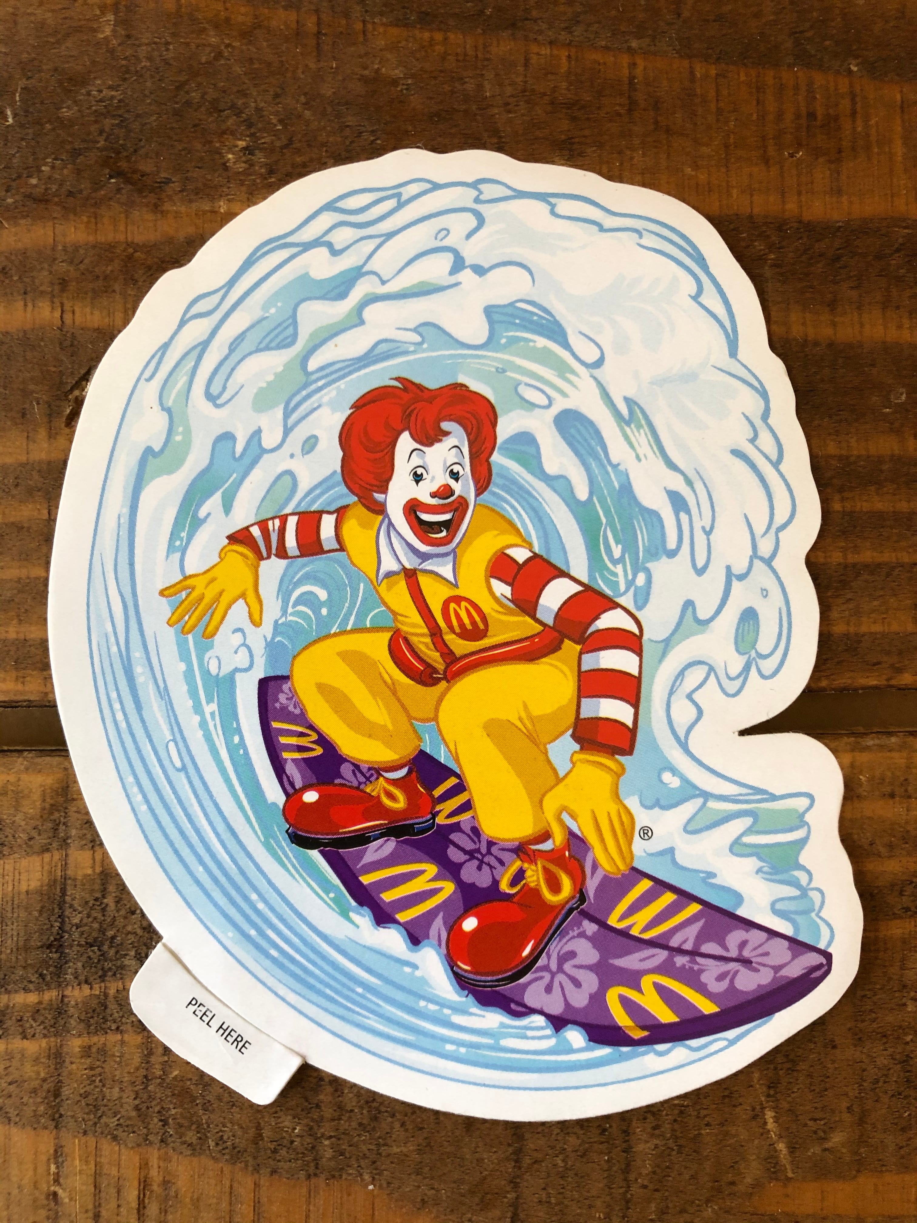 McDonald's FUN TIMES Sticker 4set Surfing/マクドナルド McDonald's FUN TIMES Sticker 4set Surfing/マクドナルド
