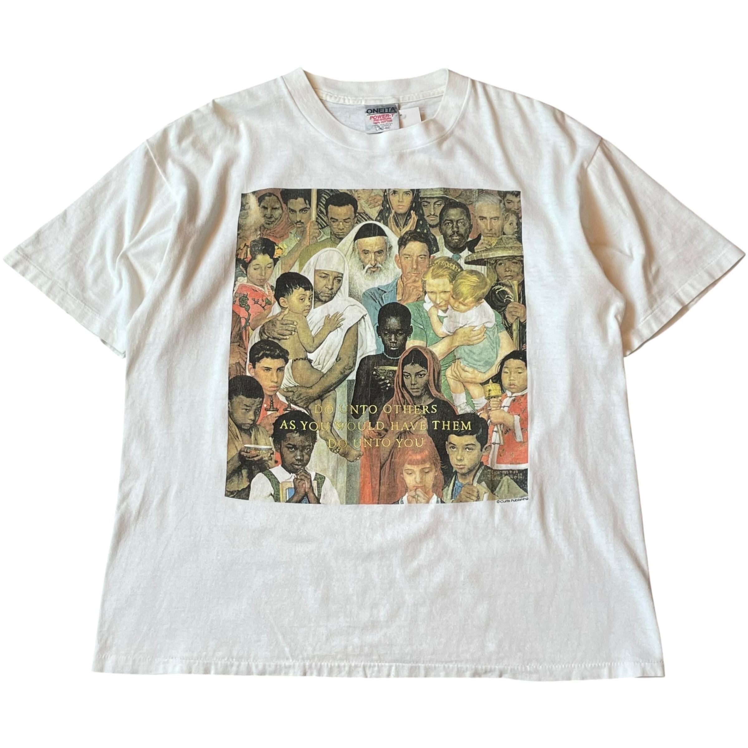 90s Norman Rockwell "DO UNTO OTHERS AS YOU WOULD HAVE THEM DO UNTO YOU" T-shirt