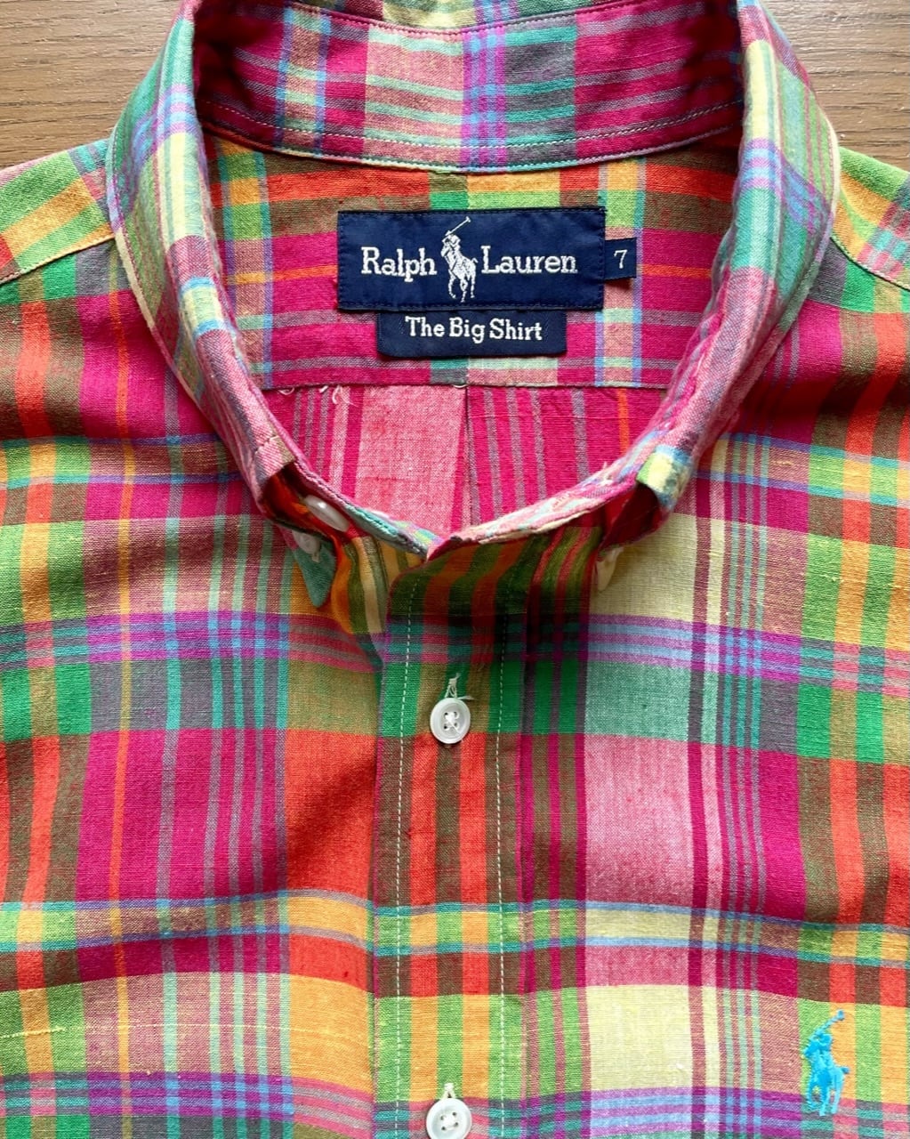 90年代 ビンテージ ラルフローレン ビッグシャツ マドラスチェック