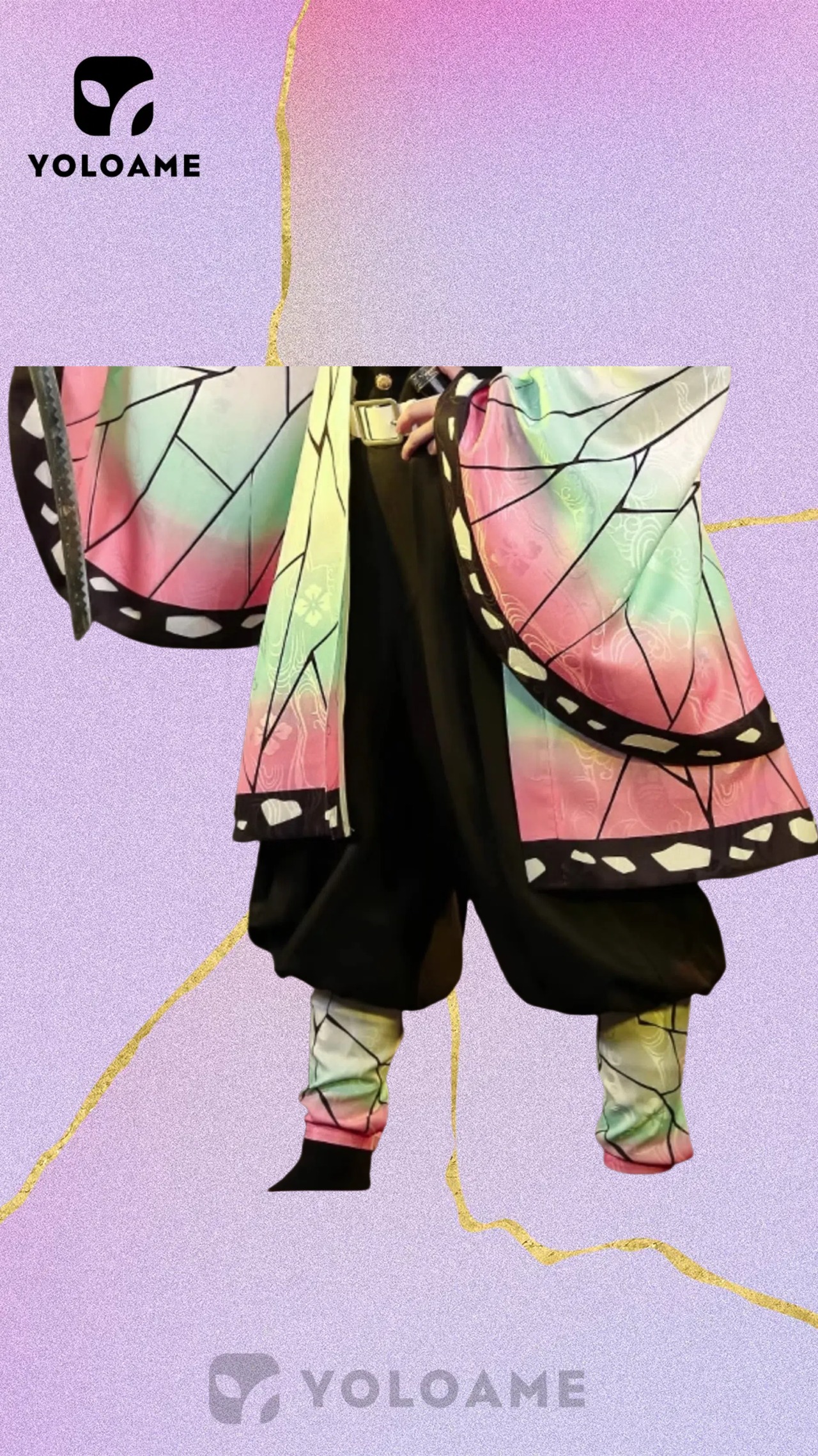 三分妄想 鬼滅の刃 胡蝶しのぶ 蟲柱 コスプレ衣装 羽織のみ