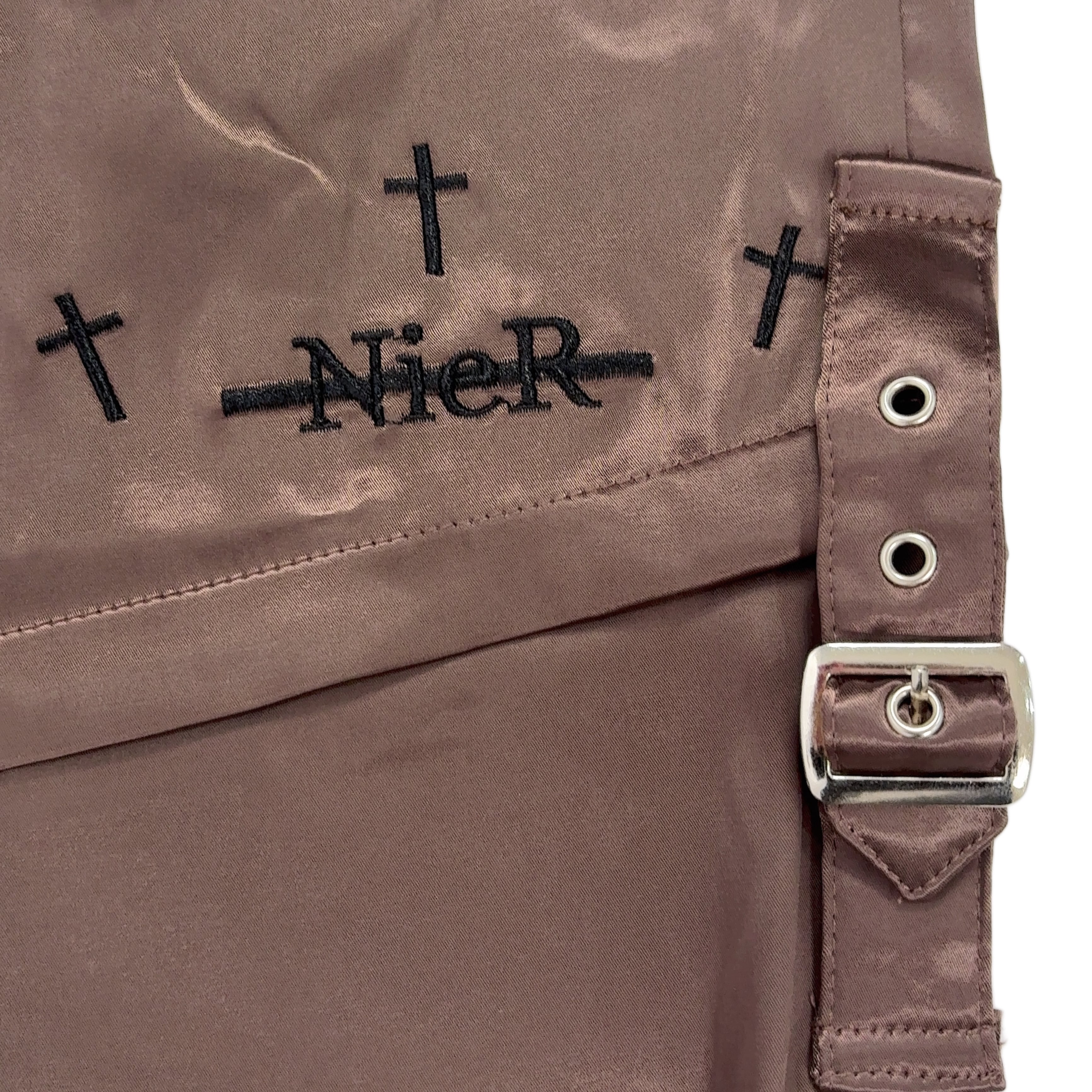 高品質刺繍入りサテン生地BROWN STYLISH PANTS | NIER CLOTHING