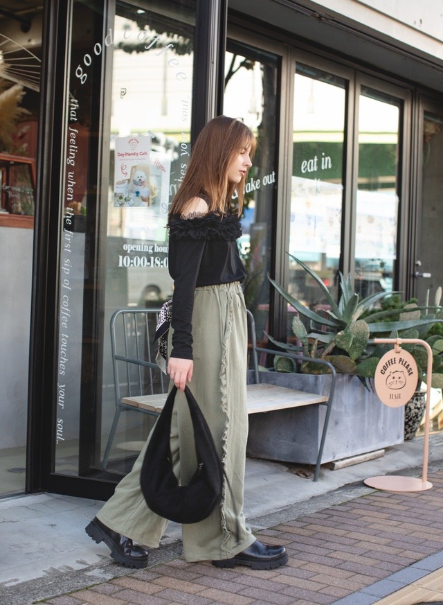 (made in japan)チュールドッキングカットソー （長袖）