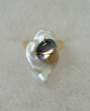 (SV)Thalatta Earcuff( Pearl× Seashell Quartz)