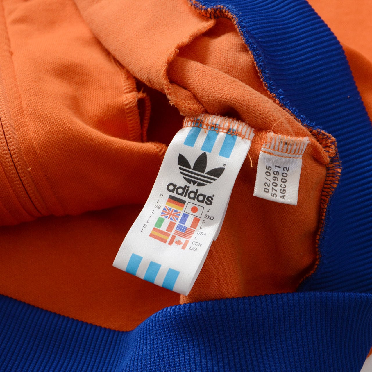 アディダス トラックジャケット 古着 00s 青 オレンジ L 19223 adidas アディダス 00s ヴィンテージ トラックジャケット オレンジ