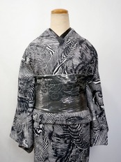 【受注商品】Rumi Rockキモノ「ねじり縞」　[A1575]