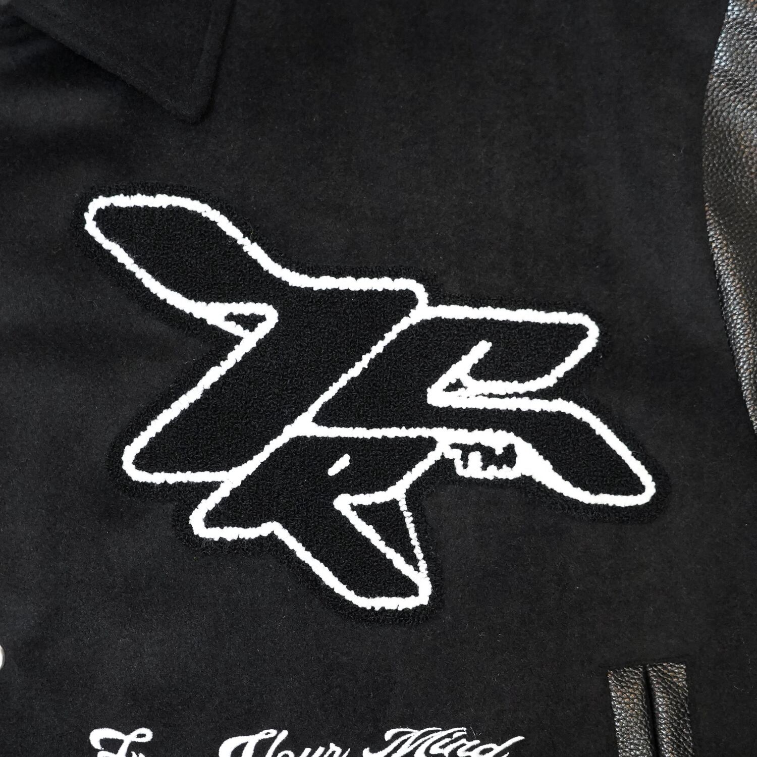 ジャケット・アウター tcr BY TOUCHER VARSITY LEATHER JACKET T.C.R RAVER GANG VARSITY LEATHER JACKET - BLACK | T.C.R BY TOUCHER