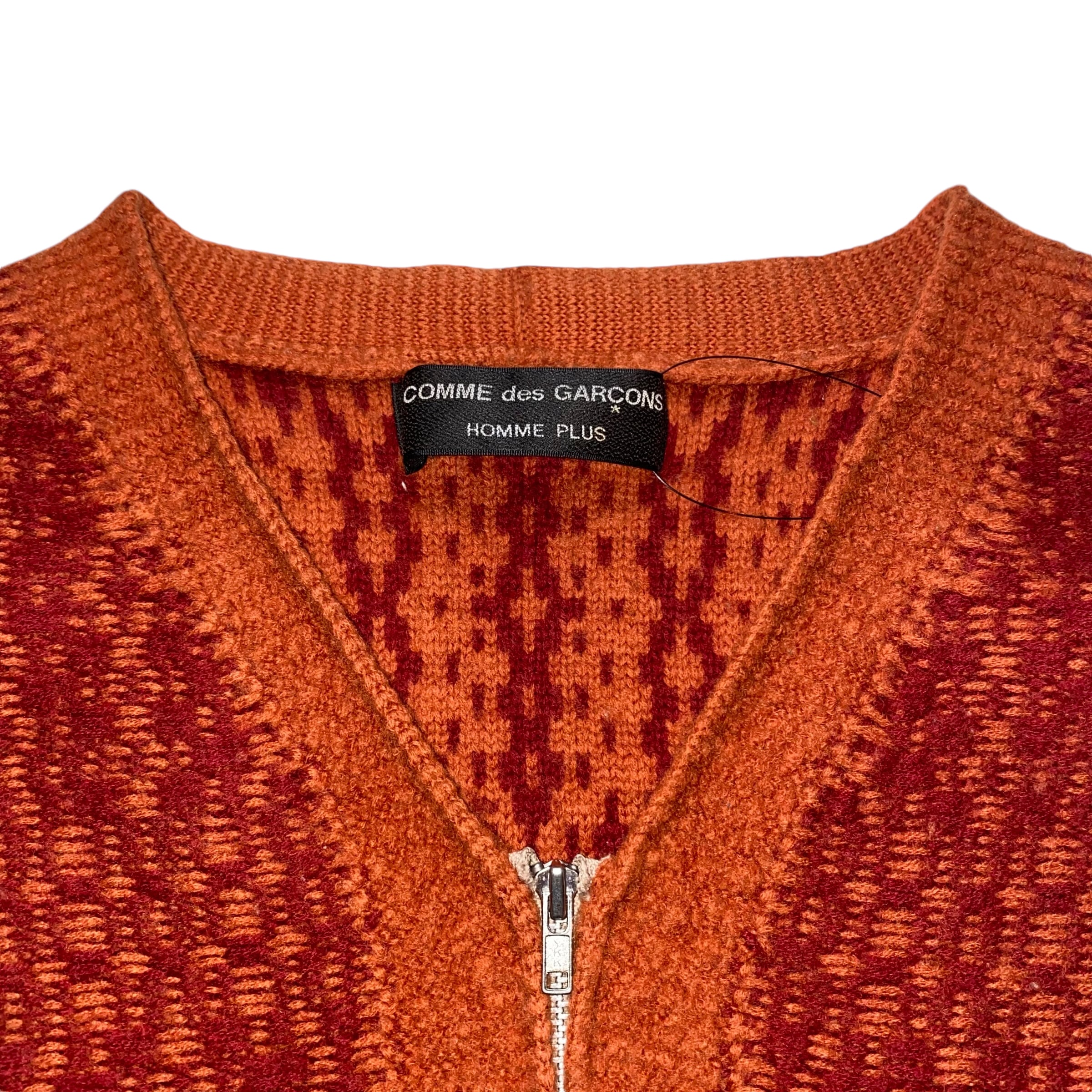 コムデギャルソン オム プリュス チェックカーディガン 赤 S 楽天市場