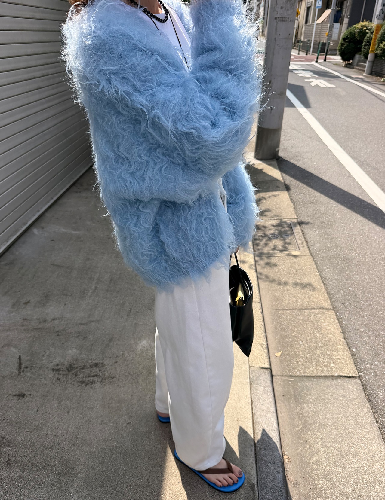 【新作5％OFF・3日間】Shaggy Volume Cardigan(Blue)_7colors