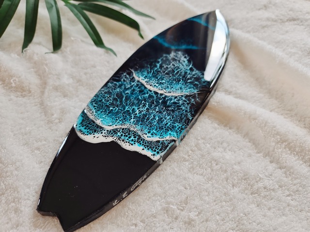 334.オーシャンレジンアート サーフボード型パネル