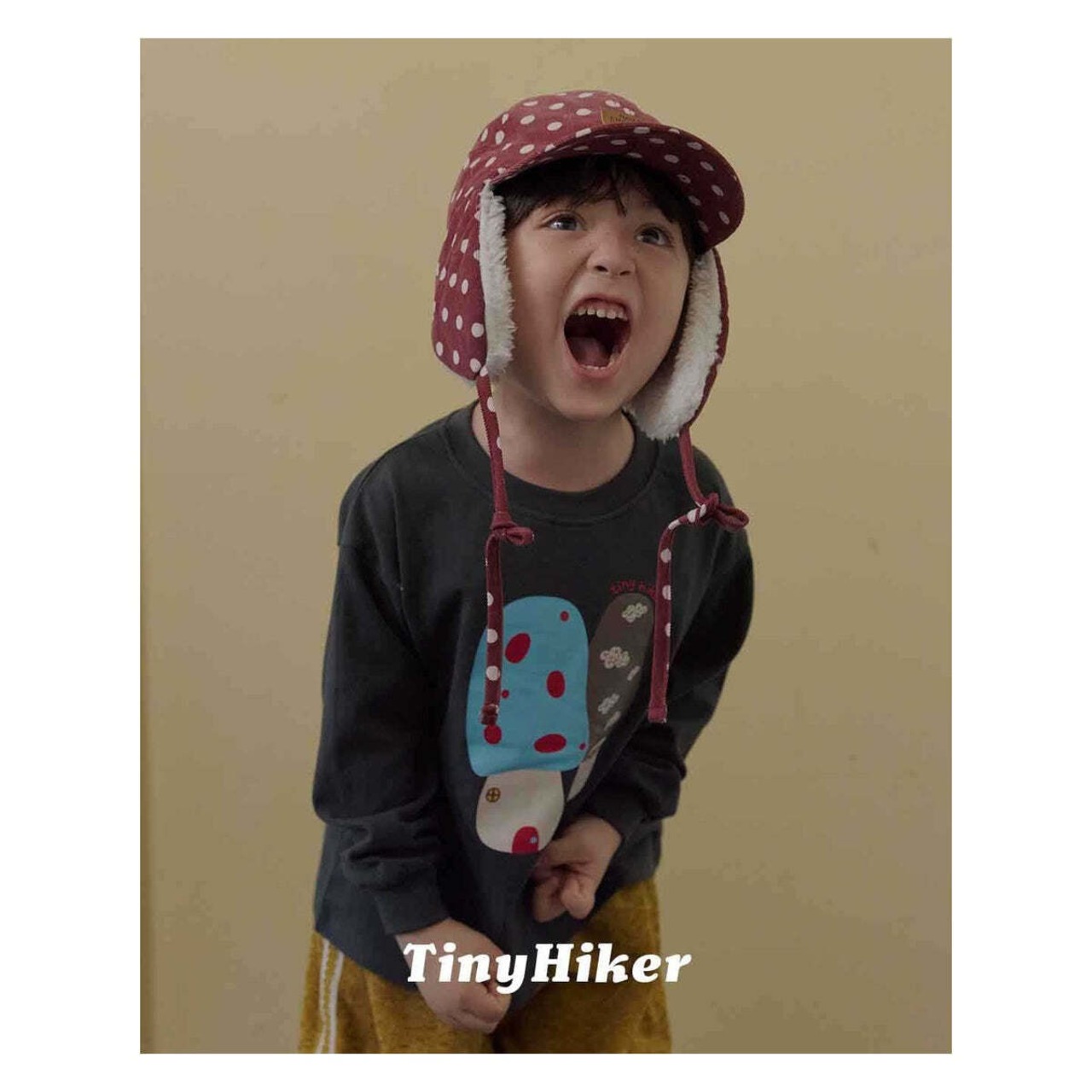 【取寄】Tiny Hiker マッシュルームTシャツ|冬服|韓国子供服