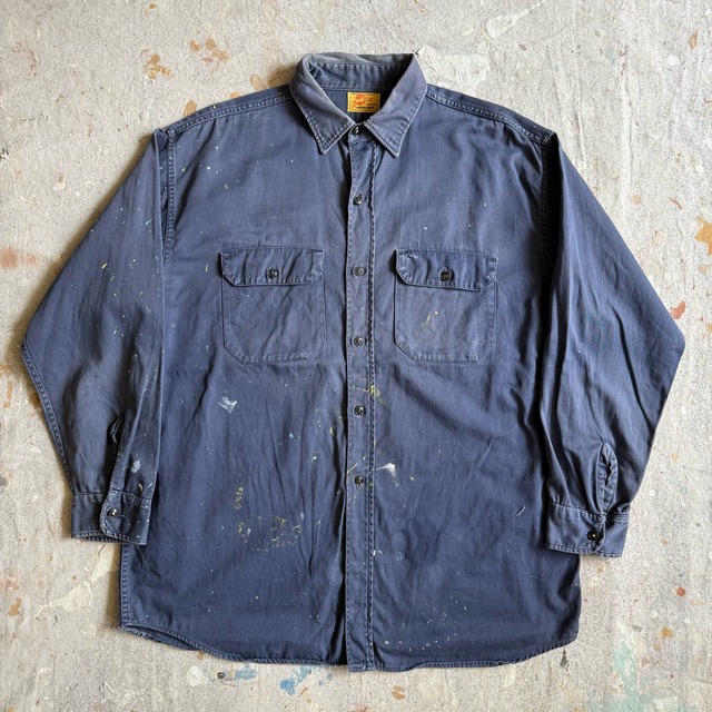 1960s  DEMANDER  Work Shirts  XL位　Z238