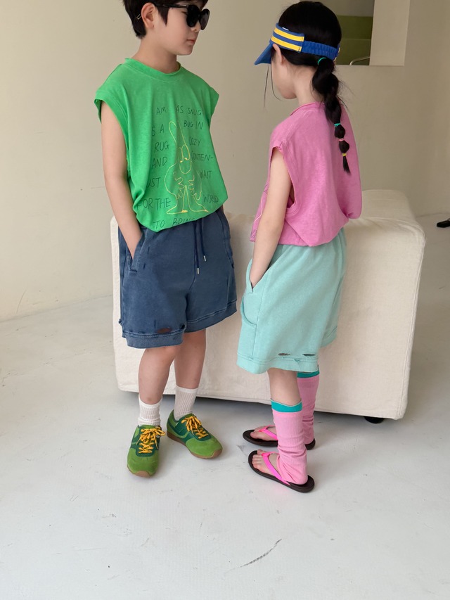 【KID】リバーバスケットダメージハーフパンツ - 11