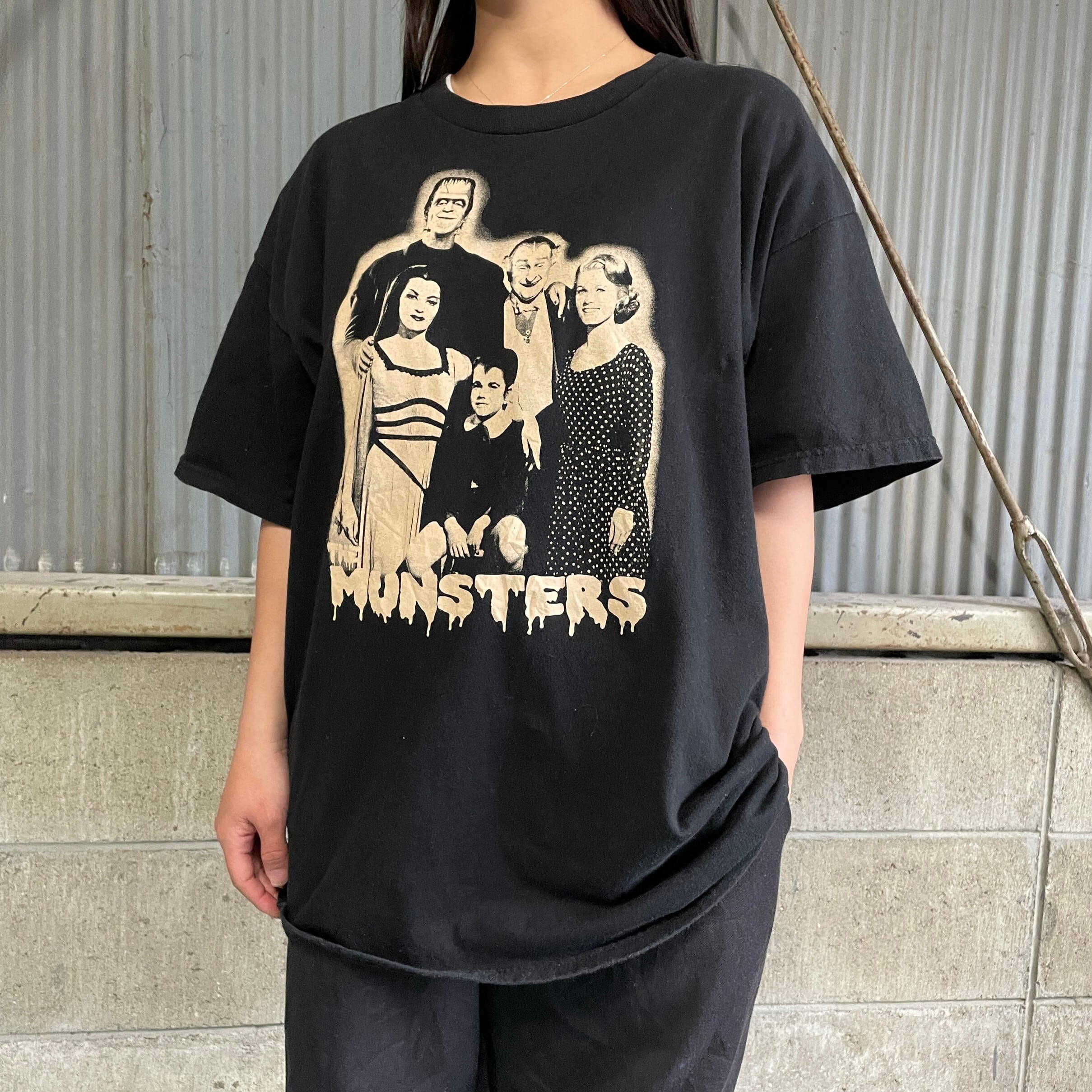 【90s】Men in Black ロゴ刺繍 ムービー Tシャツ ブラック XL